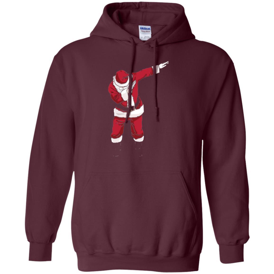 Christmas T-shirt Dabbing Santa Maroon