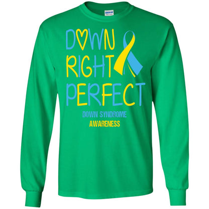 Down Right Perfect Down Syndrome Awareness T-shirt Irish Green