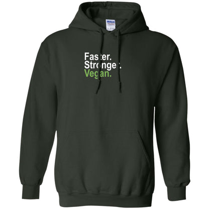Vegetarian T-shirt Faster Stronger Vegan Forest Green