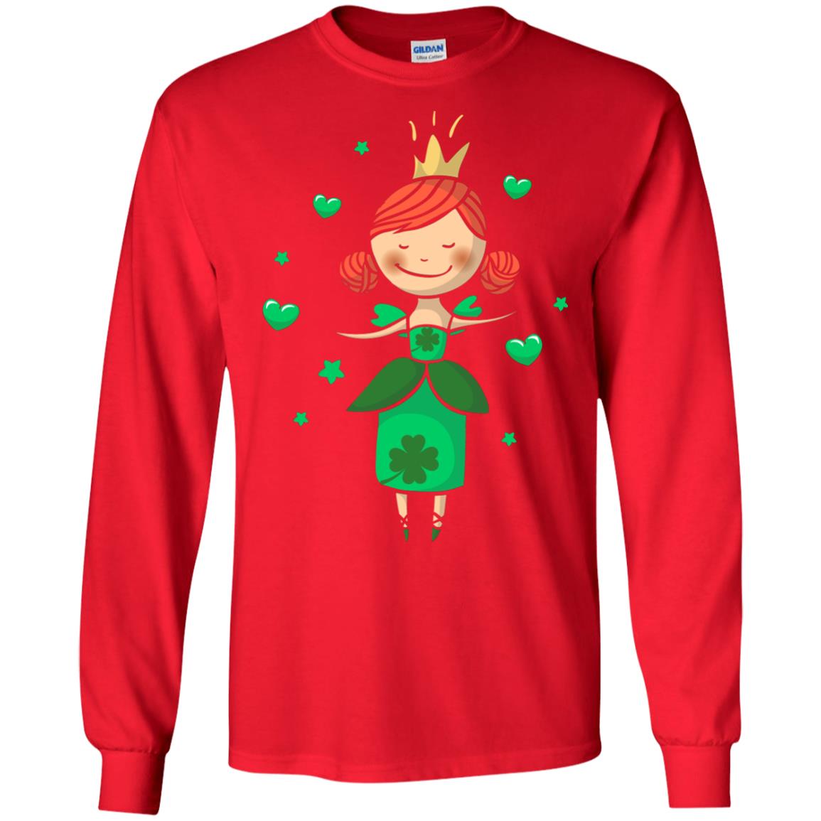 Irish Princess St. Patricks Day Gift Shirt For Girls Red