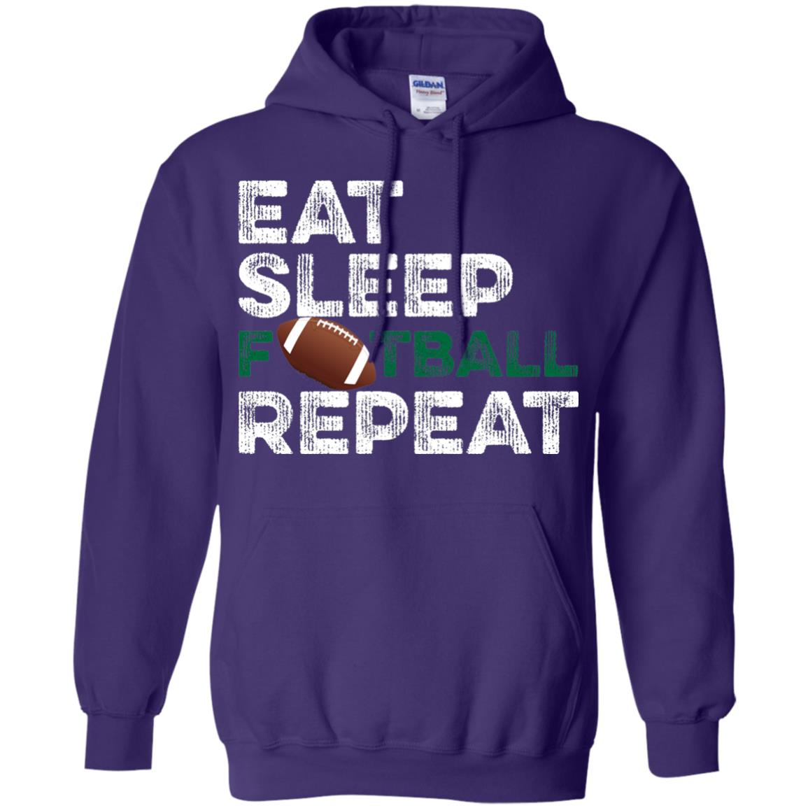 Eat Sleep Football Repeat Football Lover Shirt Purple