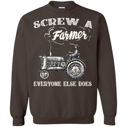 Screw A Farmer Everyone Else Does Farming Shirt Dark Chocolate