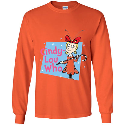 Dr. Seuss Cindy-lou Who Book Lover T-shirt Orange