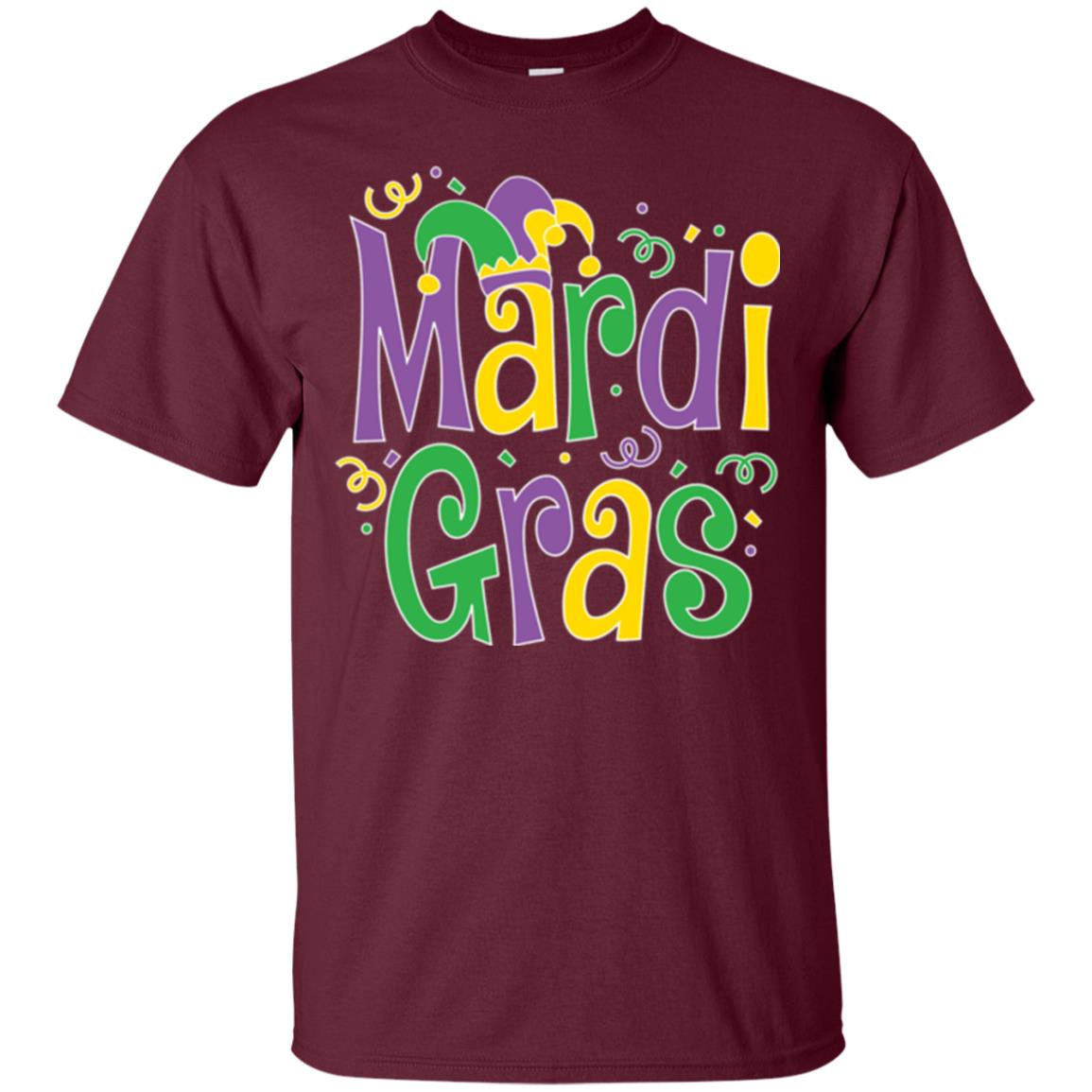 Mardi Gras T-shirt Mardi Gras Party T-shirt Maroon