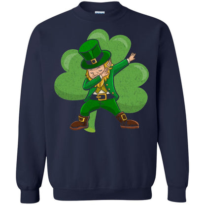 Funny Dabbing Leprechaun Shirt St Patricks Day T-shirt Navy