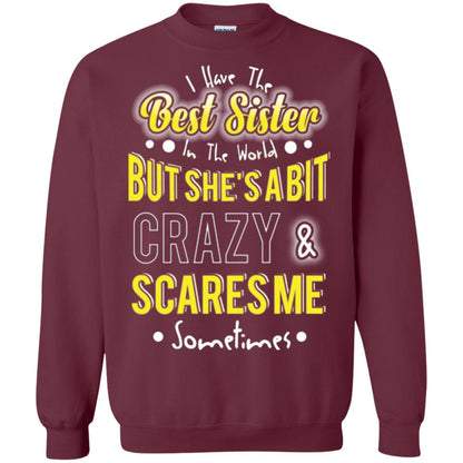 Family T-shirt I Have The Best Sister In The World Maroon