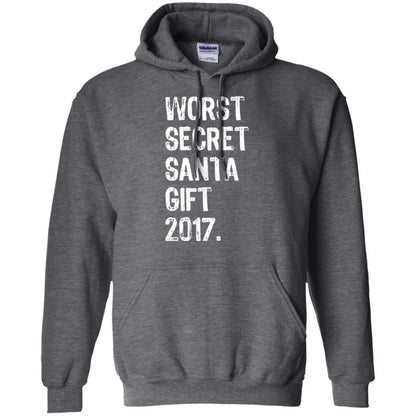 Christmas T-shirt Worst Secret Santa Gift 2017 Dark Heather