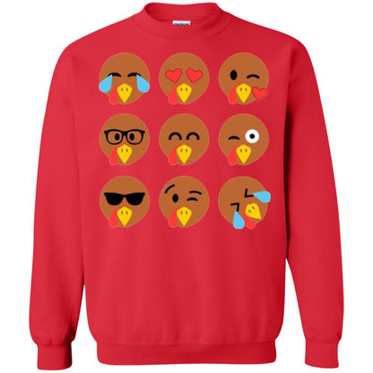 Thanksgiving T-shirt Turkey Emojis Red