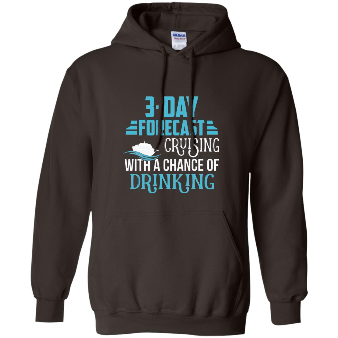 Funny Cruise T-shirt Forecast Cruising With A Chance Dark Chocolate
