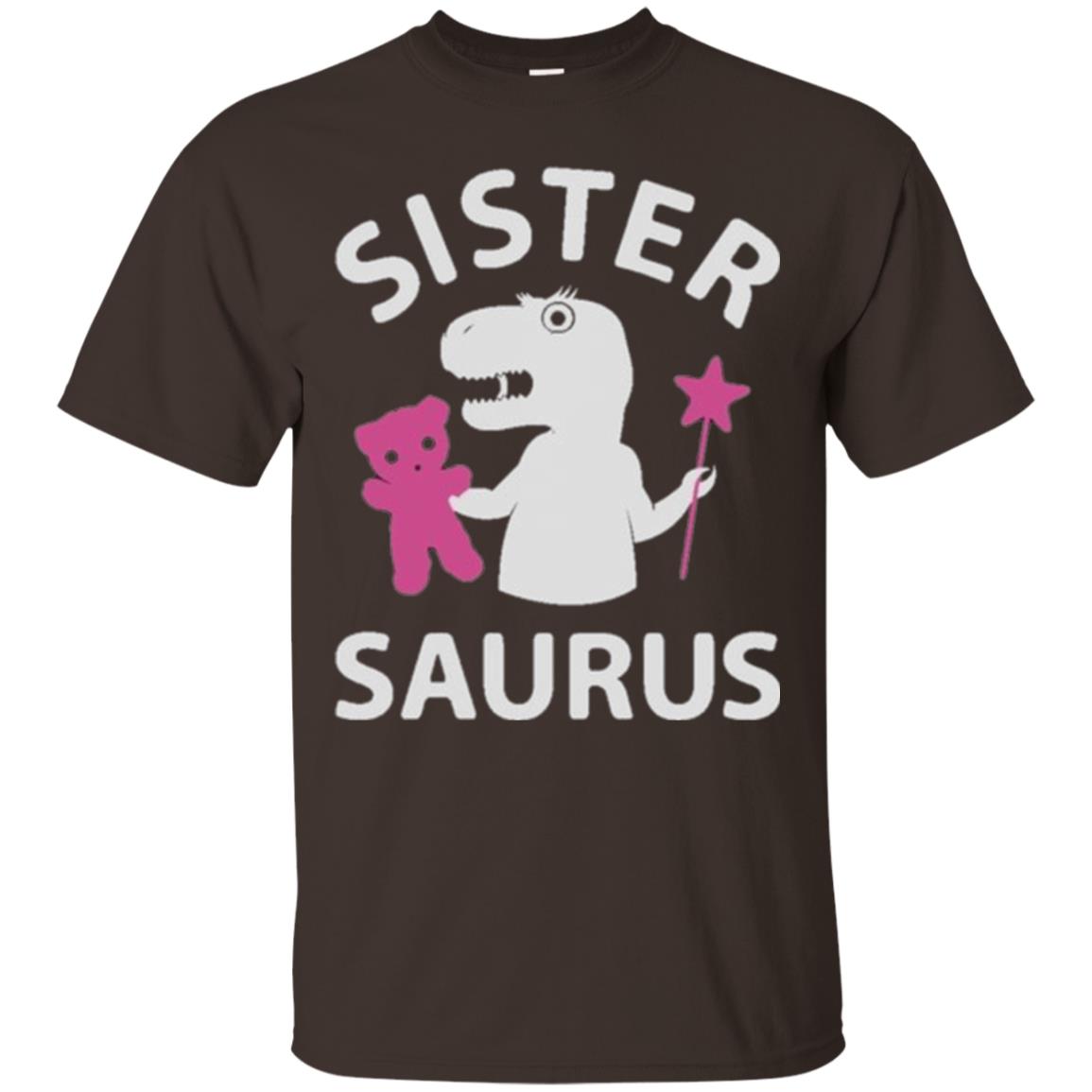 Teestars Sister Saurus T-shirt Dark Chocolate