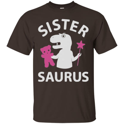 Teestars Sister Saurus T-shirt Dark Chocolate
