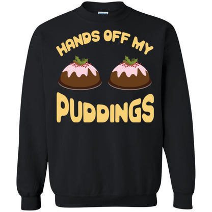 Christmas T-shirt Hands Off My Puddings Black