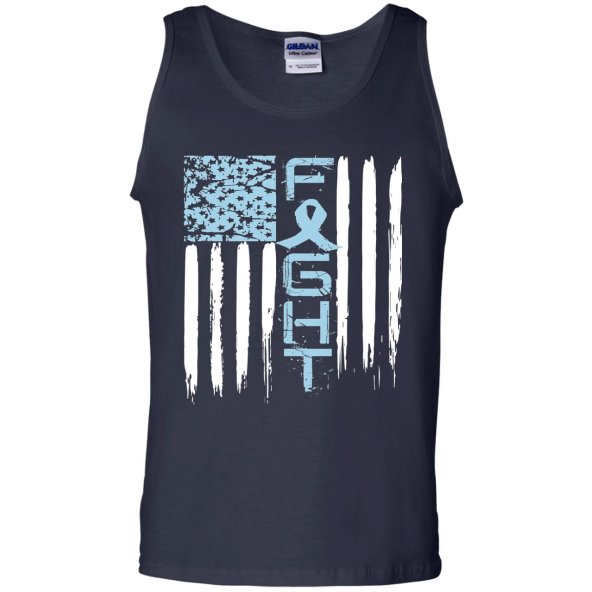 Fight Hope Prostate Cancer Awareness Cancer T-shirt Navy