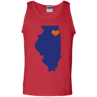Football T-shirt Chicago Illinois Heart Red