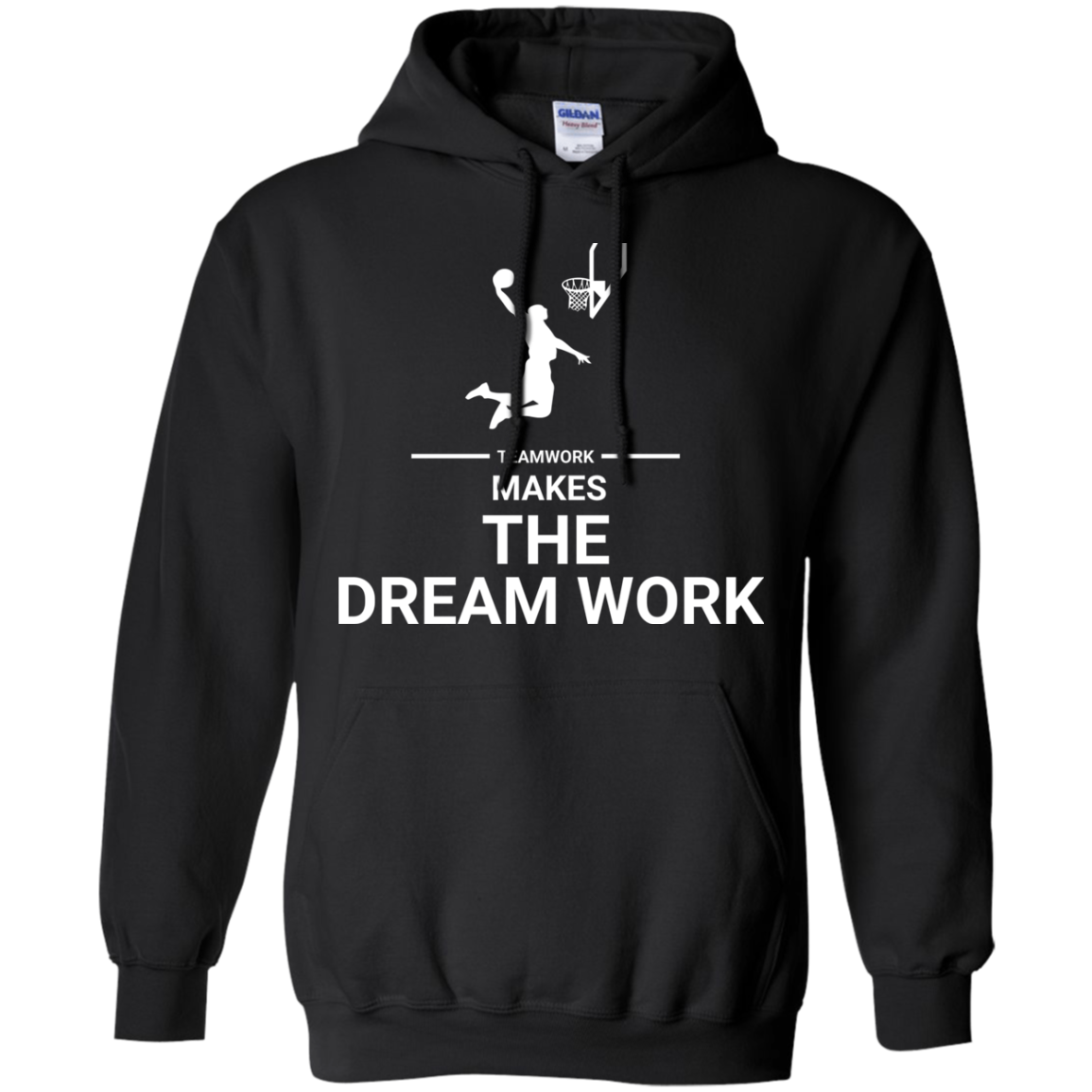 Basketball T-shirt Teamwork Makes The Dream Work Black