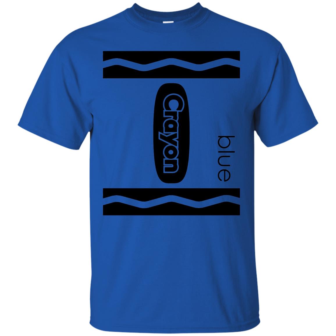 Blue Crayon Halloween Couple Friend Group Costume T-shirt Royal