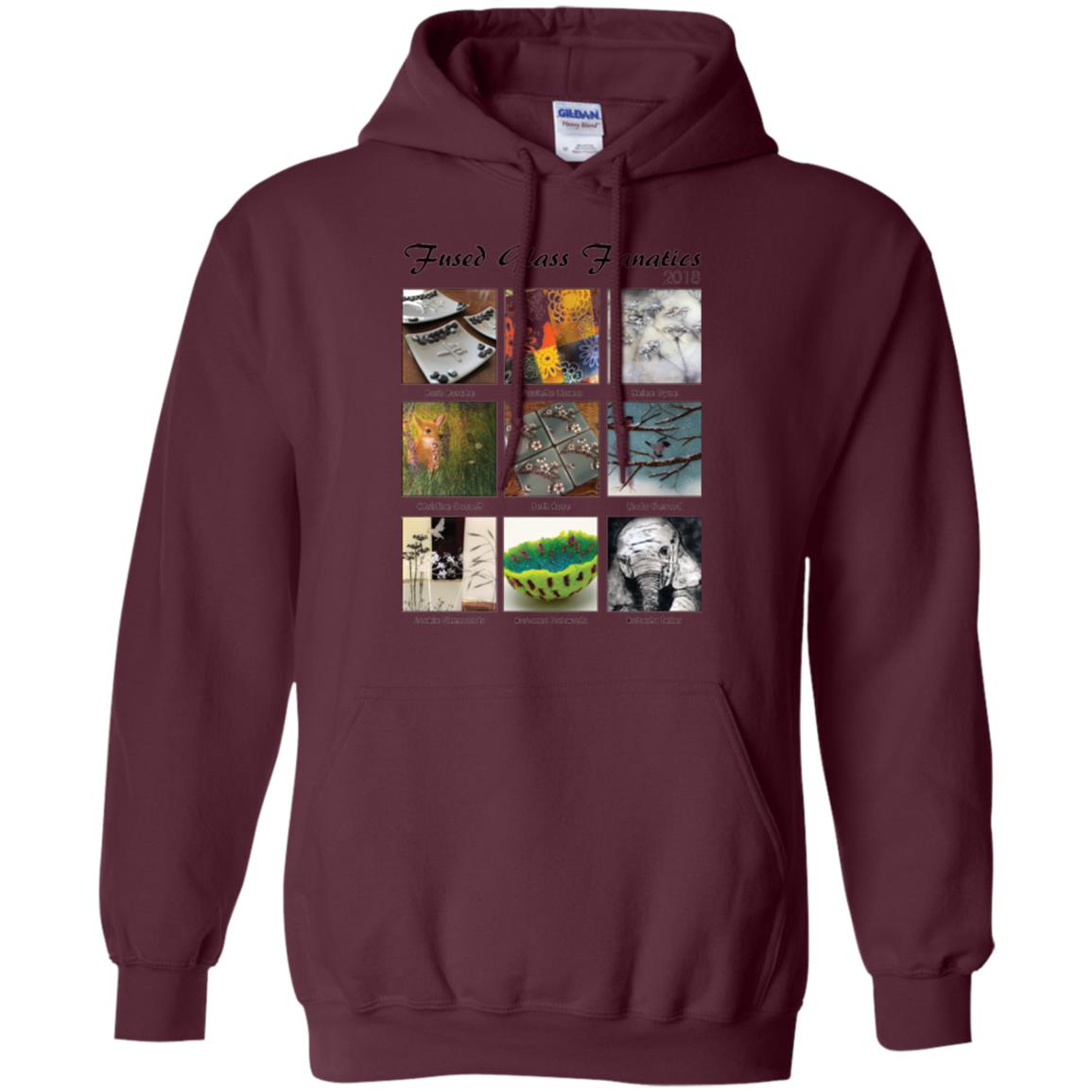 Commemorative T-shirt Fused Glass Fanatics 2018 Maroon