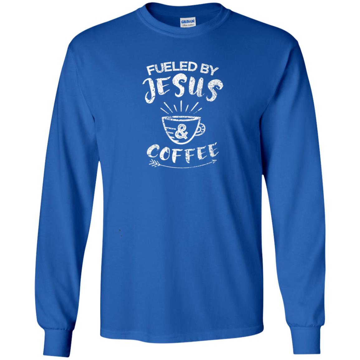 Fueled By Jesus And Coffee Coffee Lover T-shirt Royal