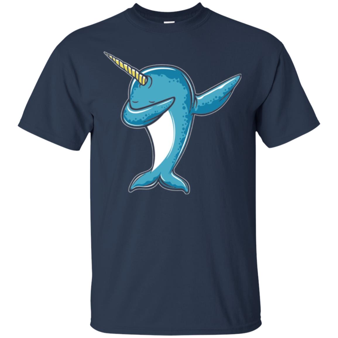 Dabbing Narwhal T-shirt Navy