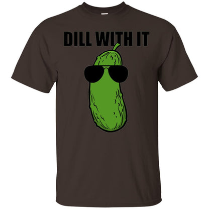 Funny Pickle T-shirt Dill With It Dark Chocolate