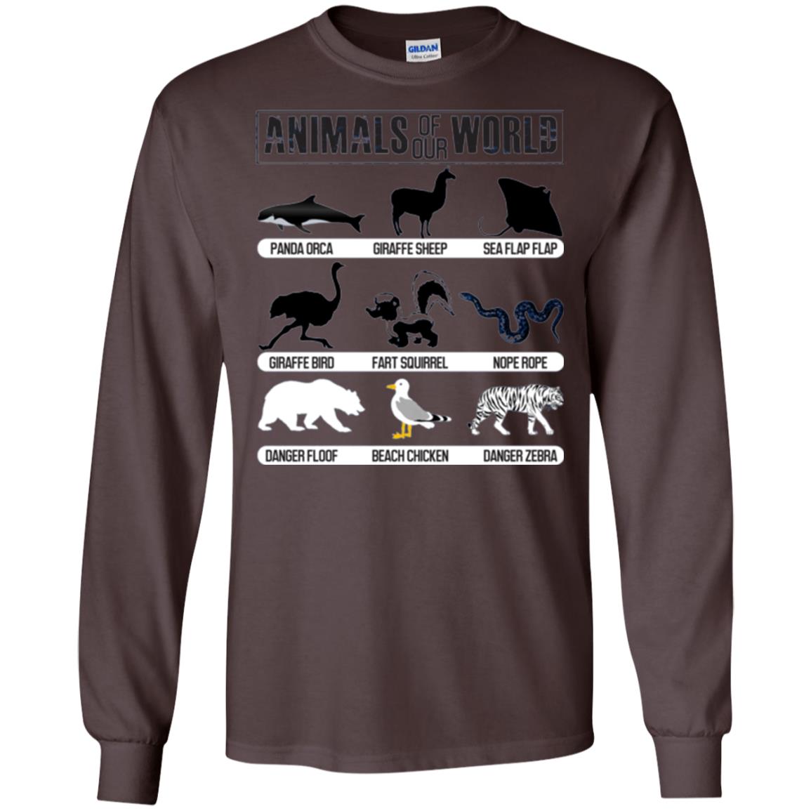 Save Animals Of Our World T-shirt Dark Chocolate
