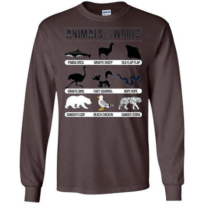 Save Animals Of Our World T-shirt Dark Chocolate