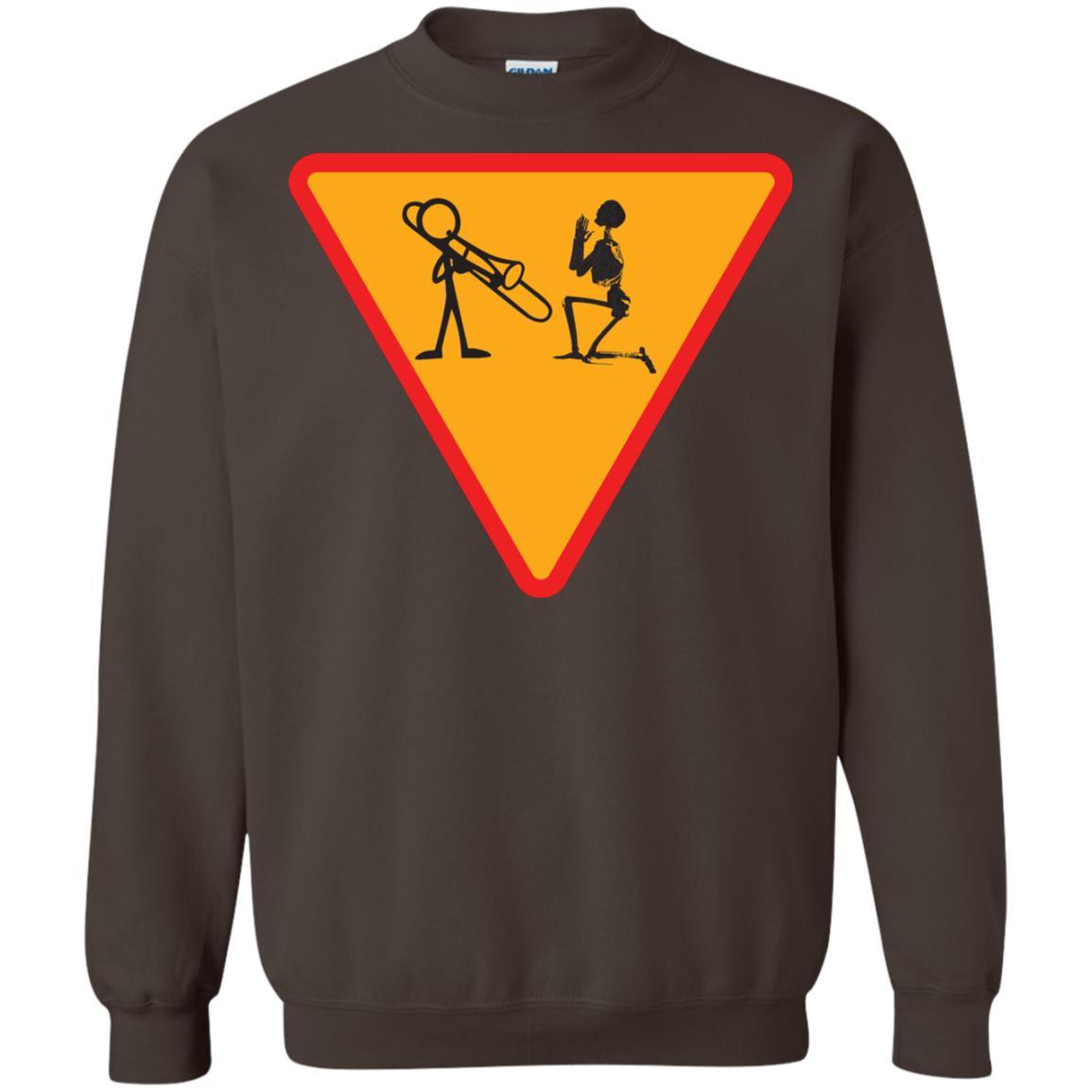 Trombone Lovers T-Shirt Funny Trombone Dark Chocolate