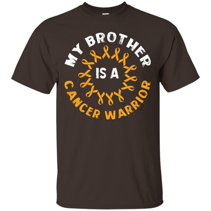 My Brother Is A Cancer Warrior Sarcoma Awareness T-shirt Dark Chocolate