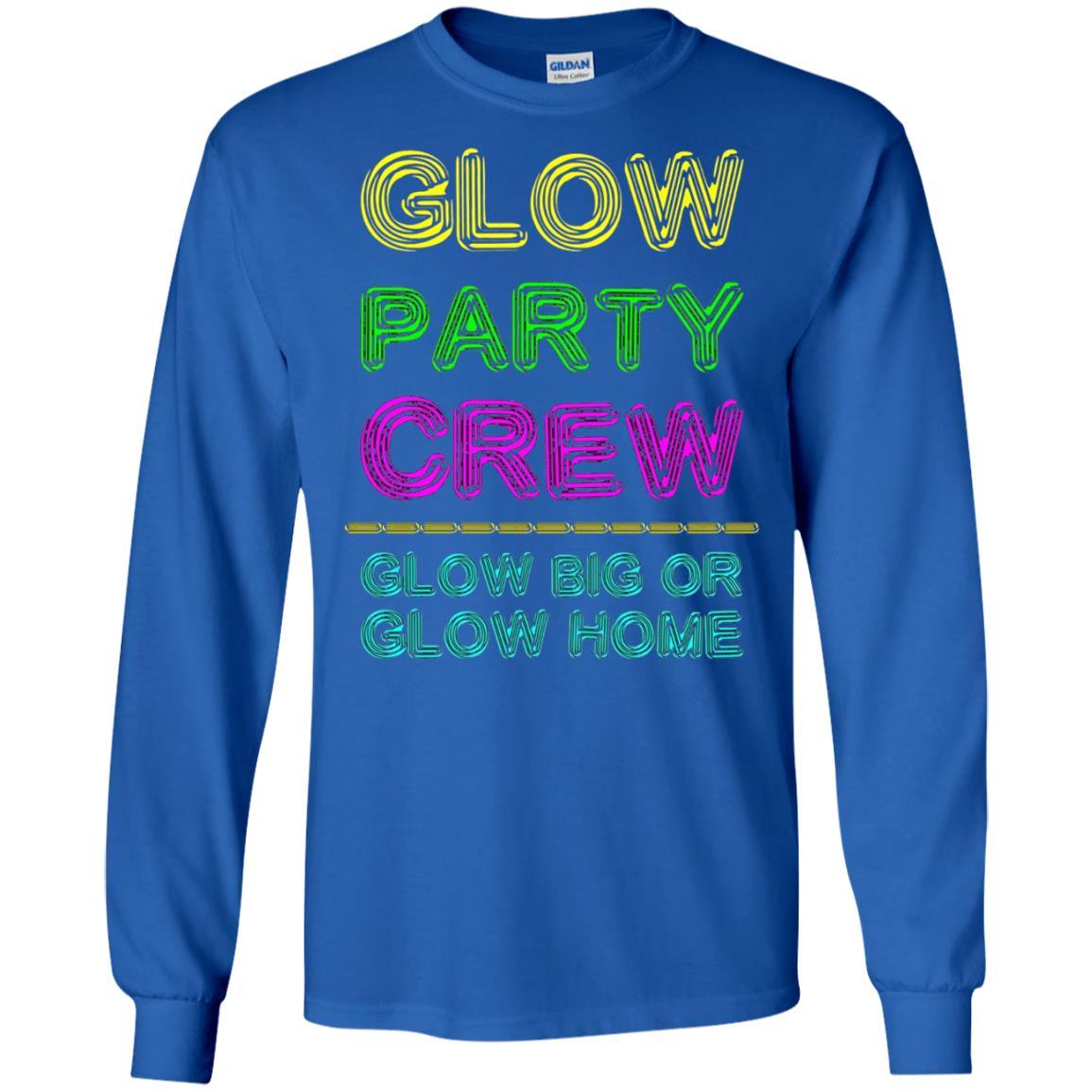 Funny Party T-shirt Glow Party Crew Royal