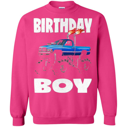 Monster Truck T-shirt Birthday Boy Vintage Heliconia