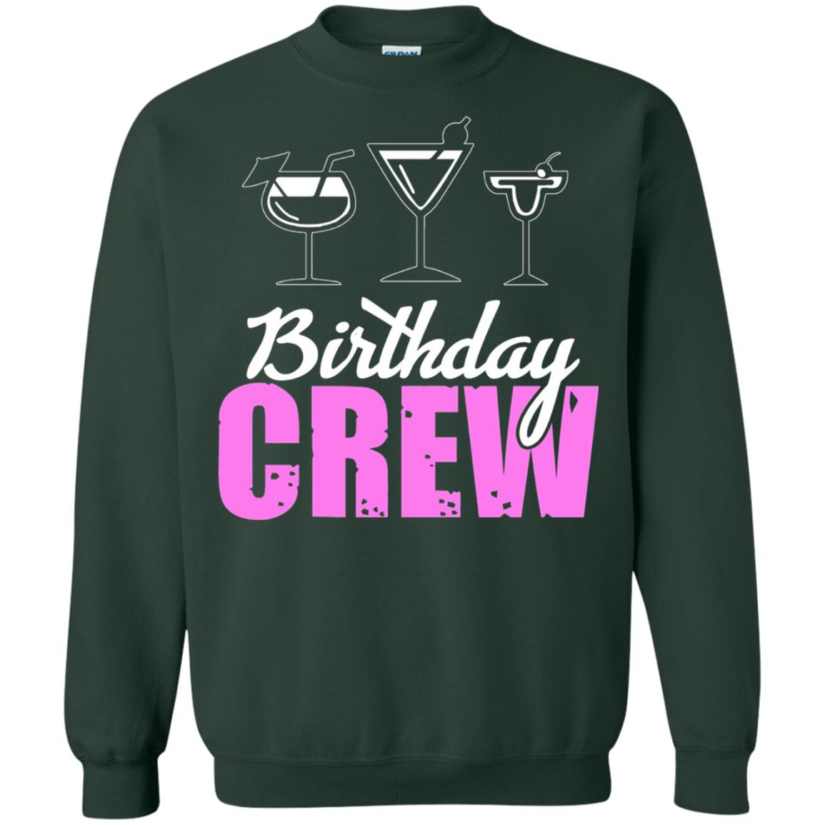 Birthday Crew Funny Girls Birthday Squad T-shirt Forest Green