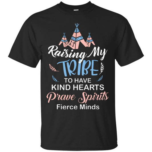 Mommy T-shirt Raising My Tribe To Have Kind Hearts Black