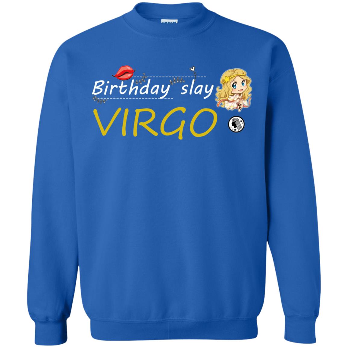 Cute Virgo Girl Birthday Lip Slay T-shirt Royal