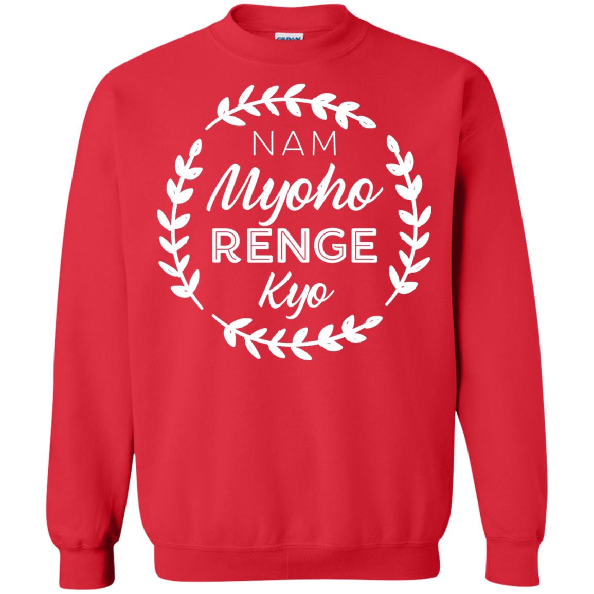 Nam Myoho Renge Kyo White Crest Shirt Red