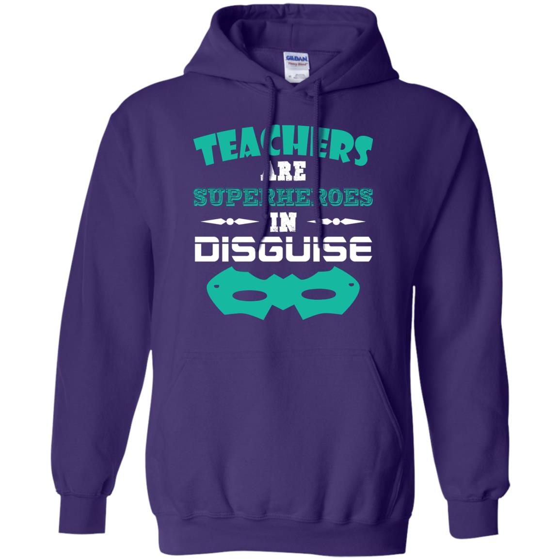 Teachers Are Superheroes In Disguise Movie Lover T-shirt Purple