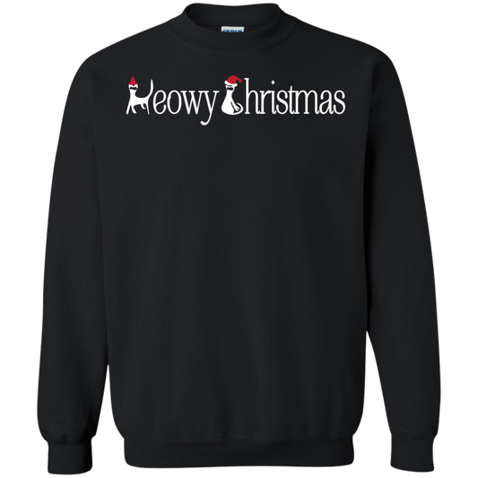 Christmas T-shirt Meowy Christmas Black