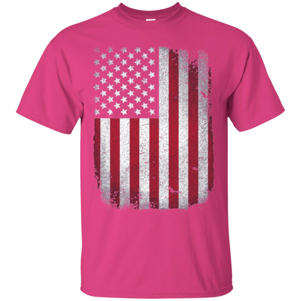 Usa Flag T-shirt 4th July Heliconia