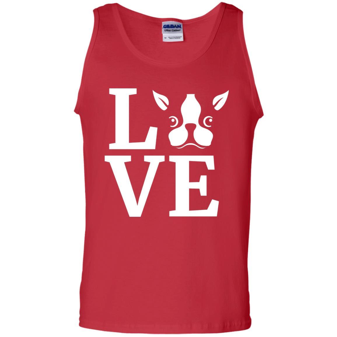 Dog Lovers T-shirt I Love My Boston Terrier Red