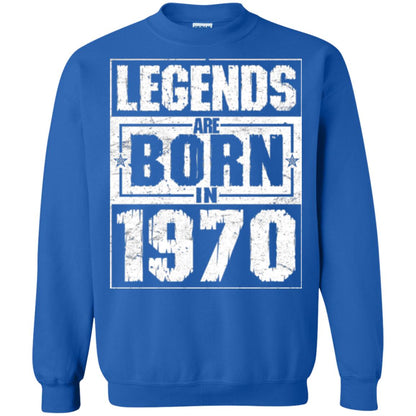 Brithday T-shirt Legends Are Born In 1970 Royal