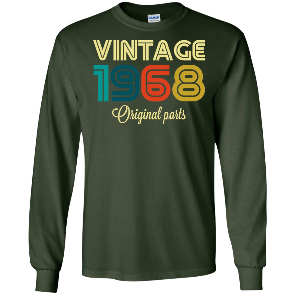 Vintage 1968 Funny Old School 50th Birthday T-shirt Forest Green