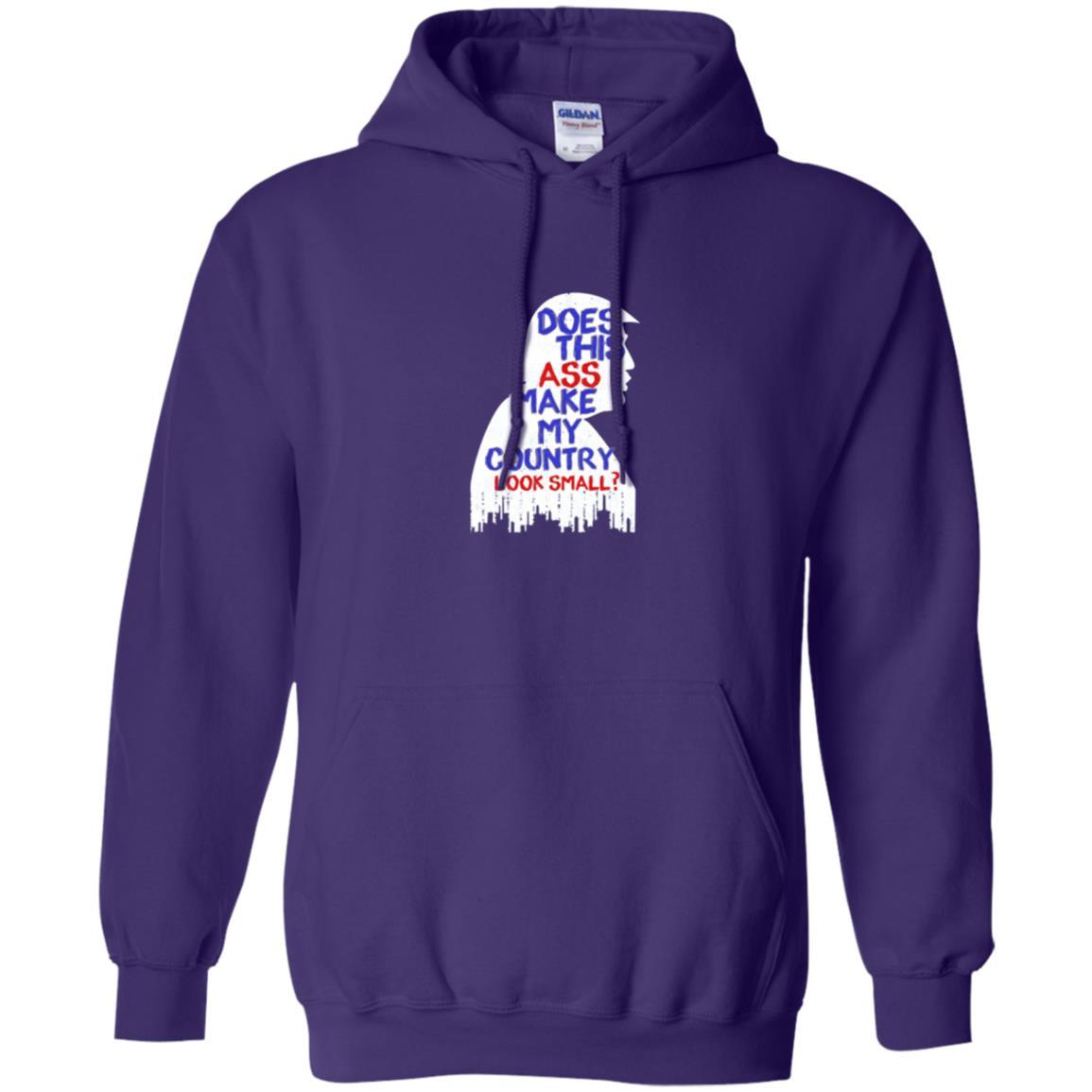 Political T-shirt Does This Ass Make Country Look Small Purple