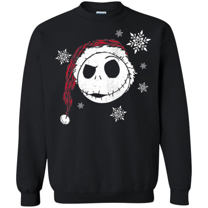 Christmas T-shirt Disney Nightmare Before Christmas Snowflake Black