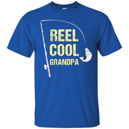 Reel Cool Grandpa Fisherman T-shirt Royal