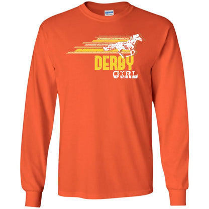 Derby Girl Derby Women Horse Race Shirt Orange