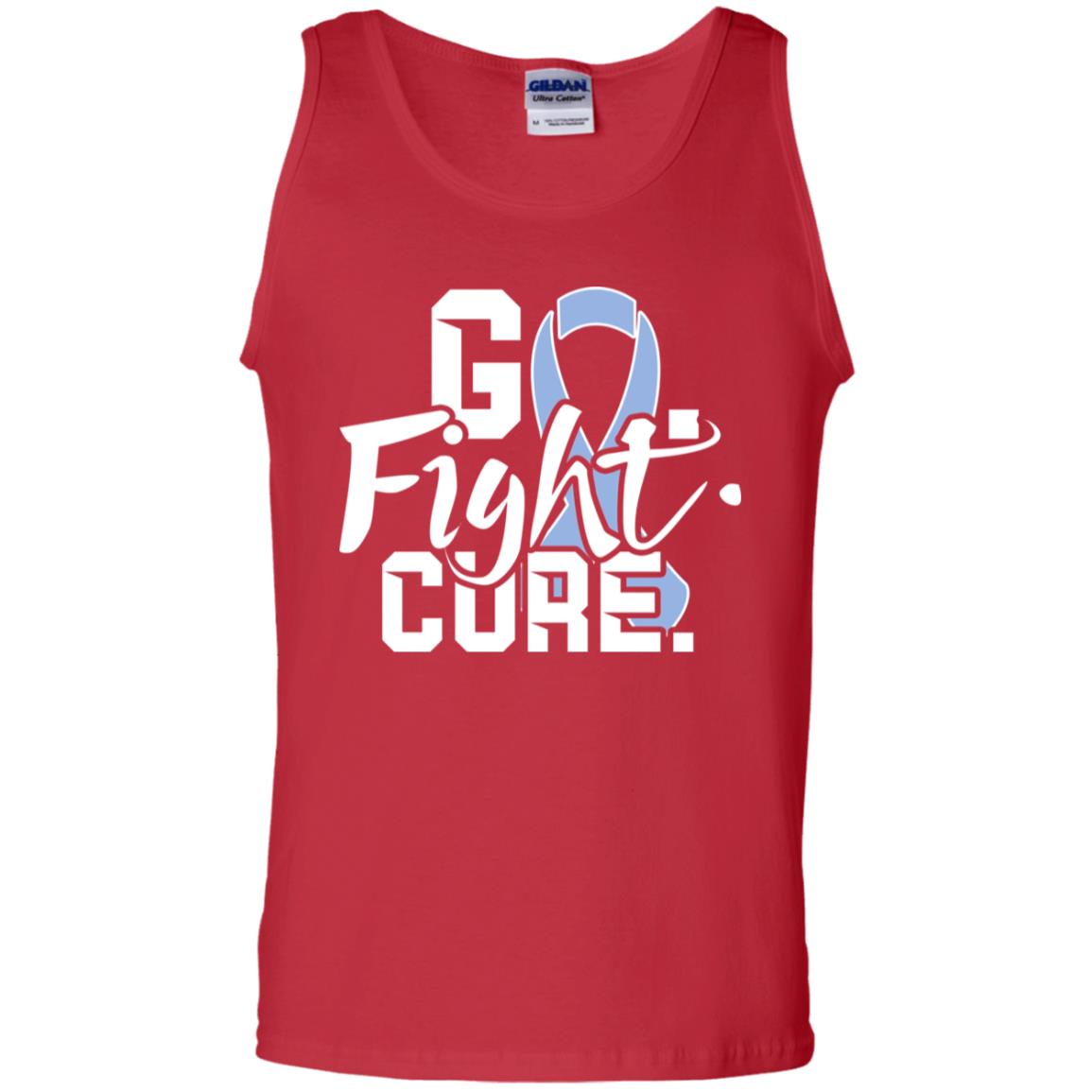 Stomach Cancer Go Fight Cure Periwinkle Ribbon Shirt Red