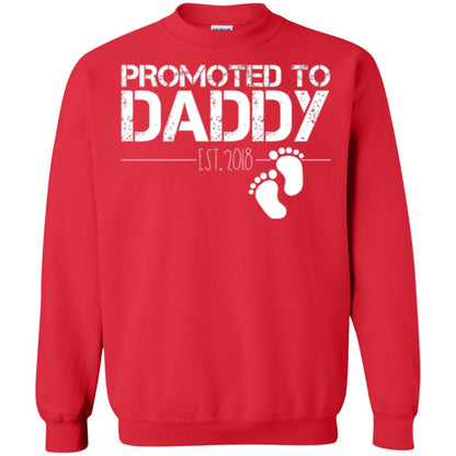 Daddy T-shirt Promoted To Daddy Est 2018 Red