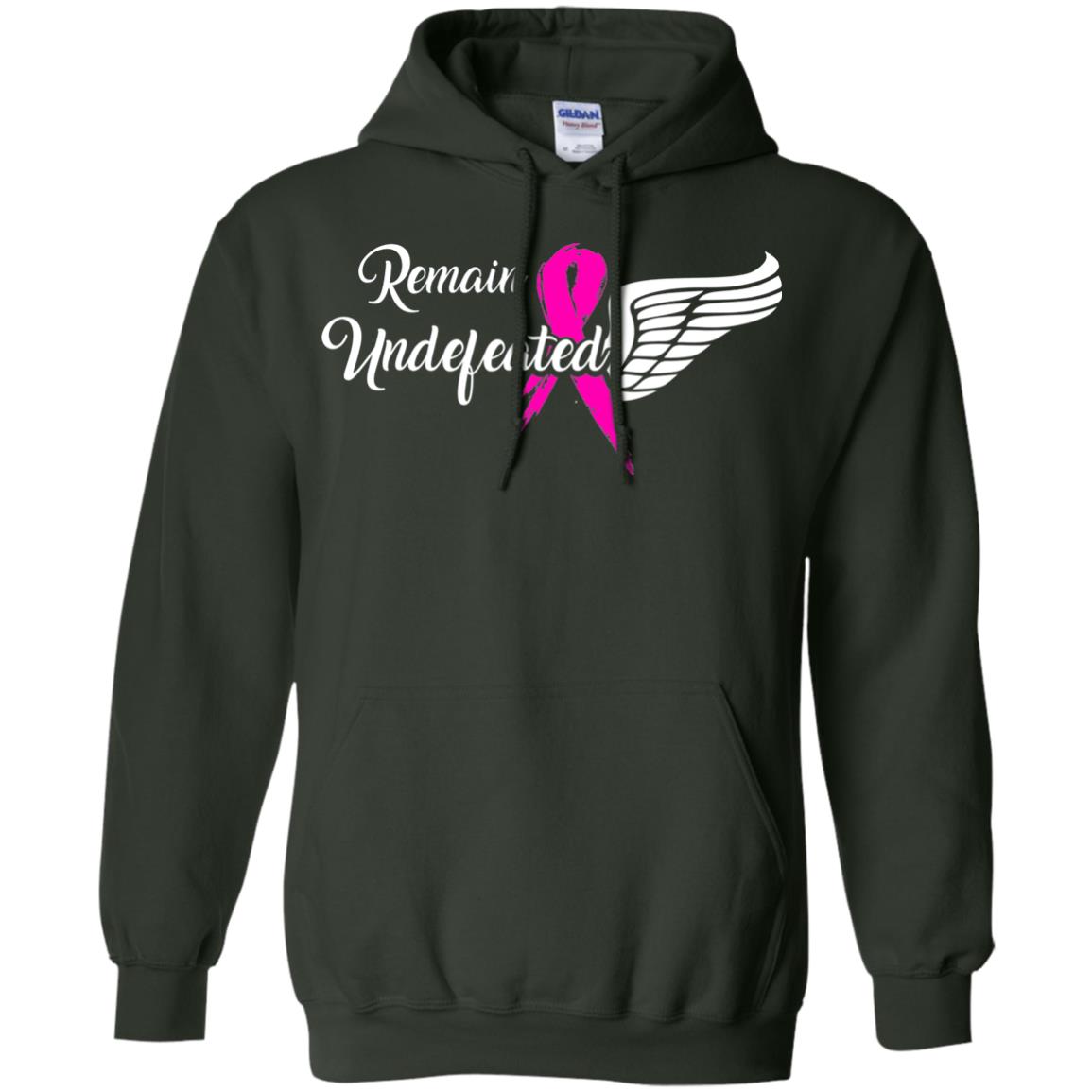 Breast Cancer T-shirt Remain Undefeated Forest Green