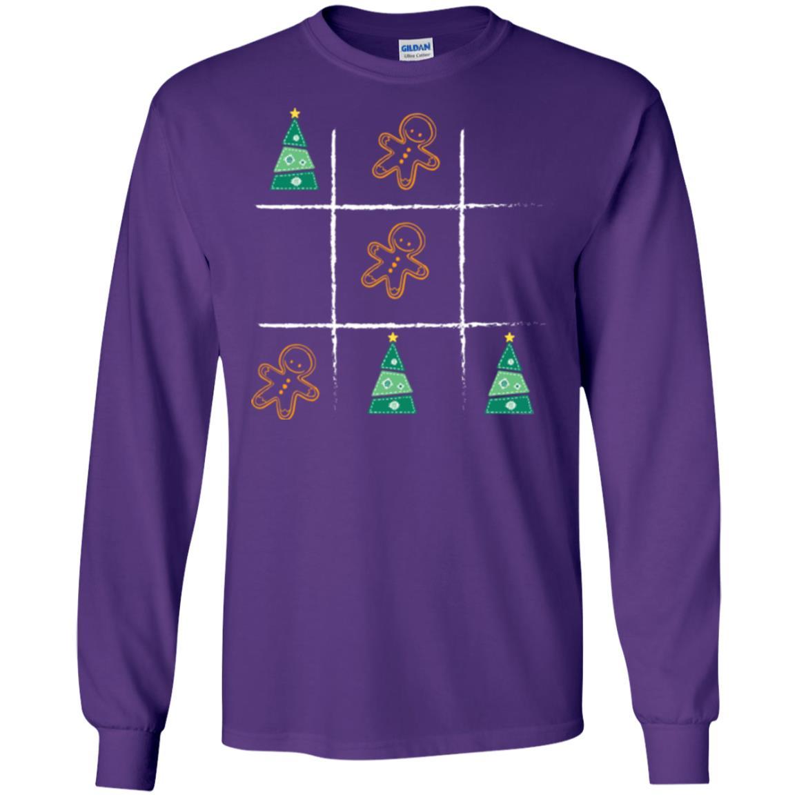 Christmas T-shirt Tic Tac Toe Board Game Purple