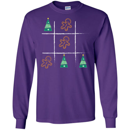 Christmas T-shirt Tic Tac Toe Board Game Purple