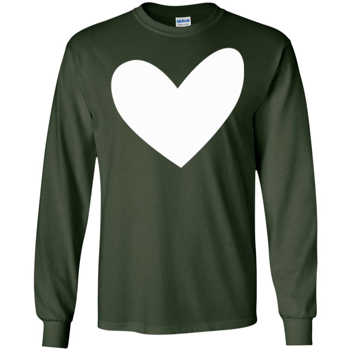 All About Heart T-shirt Cute Heart For Valentine Forest Green